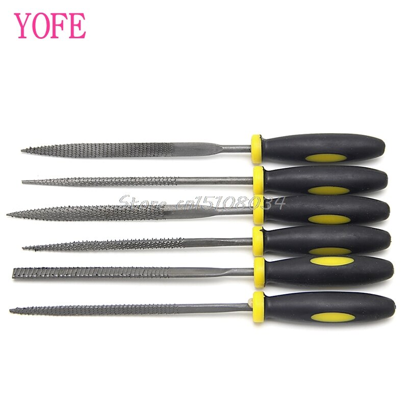 6PCS 140mm ̴ ݼ  󽺺 ٴ      S08 ϶ /6Pcs 140mm Mini Metal Filing Rasp Needle File Wood Tools Hand Woodworking S08 Drop ship